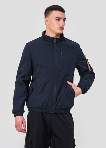 Синяя демисезонная куртка мужская с капюшоном модель 6212 ZPJV