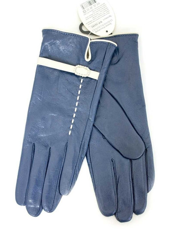 Женские кожаные перчатки синие 374s1 S Shust Gloves (261486922)