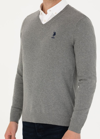Світло-сірий светр чоловічий U.S. Polo Assn.
