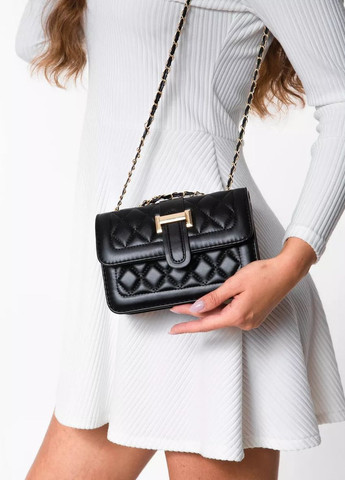 Жіноча класична сумка 87107 8400 крос-боді чорна No Brand (273030617)