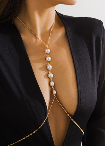 Ланцюжок для тіла "Pearl of Style", золотиста, 40+15 см, 100+15 см Анна Ясеницька (266700794)
