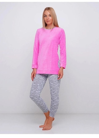 Розовая всесезон пижама женская футболка + брюки Modena