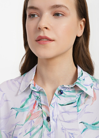 Комбинированная демисезонная блузка женская 1097-2 DANNA