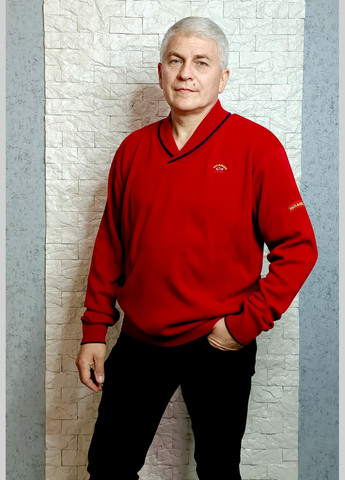 Червоний зимовий светр джемпер No Brand