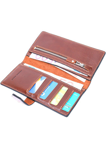 Цікавий вертикальний гаманець із натуральної шкіри 11660 Коричневий Grande Pelle (267507180)