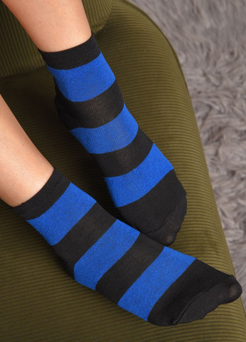 Шкарпетки жіночі демісезонні чорно-синього кольору розмір 36-40 Let's Shop (277983306)