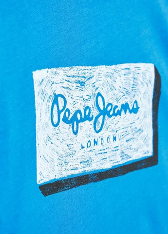 Голубой демисезонный лонгслив Pepe Jeans