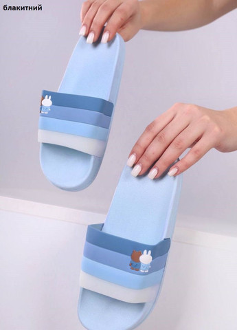 Жіночі шльопанці блакитного кольору Flip Flops (276530038)