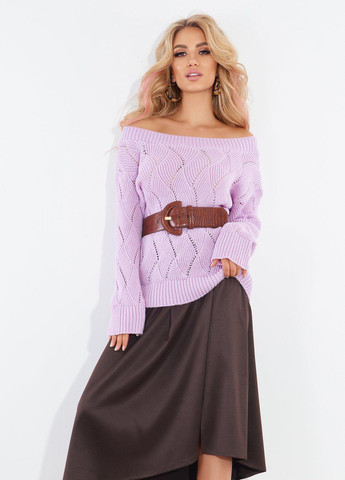 Фіолетовий светри гарний ажурний светр (110874)19908-821 Lemanta