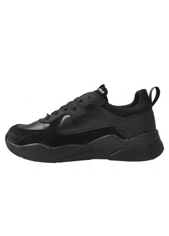 Черные кроссовки мужские из натуральной кожи, на шнуровке, черные, украина Konors 527-21/22DTS