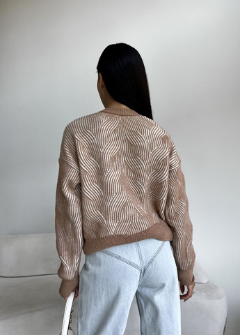 Светло-коричневый демисезонный свитер джемпер Larionoff