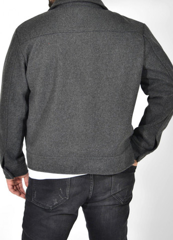 Сіра чоловічі куртки та пальто стильна кашемірова куртка з оздобленням (50431) Lemanta