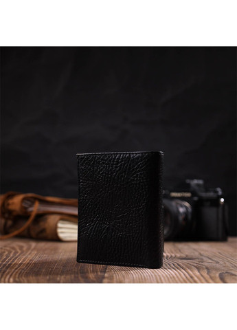 Компактный кошелек с удобным функционалом из натуральной кожи 22069 Черный Tony Bellucci (262158807)