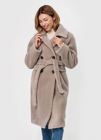 Двобортна шуба-пальто з натуральної вовни модель Esocco 23085 (271140562)