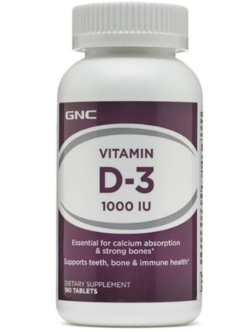 Vitamin D3 1000 IU 180 Tabs GNC (256723832)