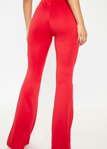 Красные кэжуал демисезонные брюки PrettyLittleThing
