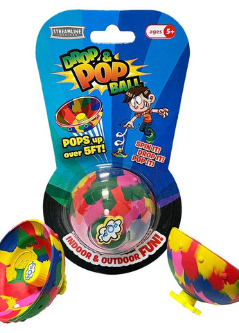 Іграшка стрибунець літаючий набір 2 шт поппер антистрес Drop & Pops Ball Hip Hop Bouncing Ball UFT dpb2 (275866502)
