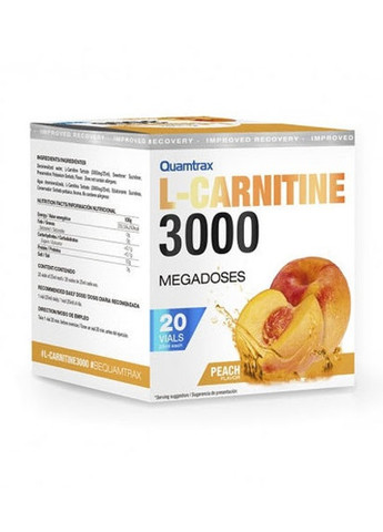 L-Carnitine 3000 20 х 25 ml Peach Quamtrax (258498830)