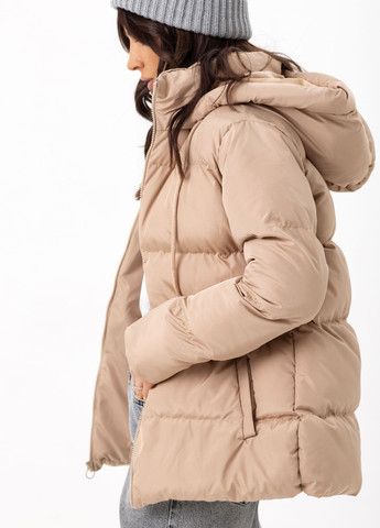Бежевая зимняя куртка эрмина бежевый Emass