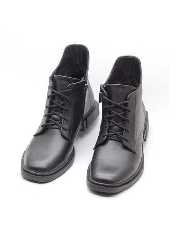 Черные демисезонная ботинки женские из натуральной кожи Zlett 0110/1