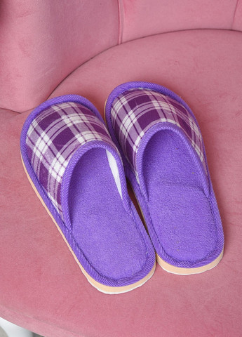 Фиолетовые тапочки домашние женские фиолетового цвета Let's Shop