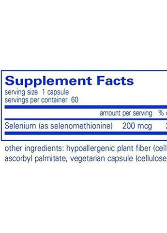 Selenium (selenomethionine) 200 mcg 180 Caps PE-00239 Pure Encapsulations (257342652)