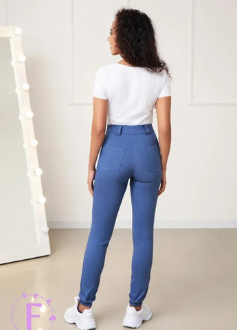Синие кэжуал демисезонные джоггеры брюки Fashion Girl