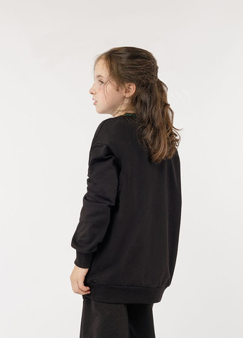 First Kids свитшот для девочки цвет черный цб-00226169 черный трикотаж