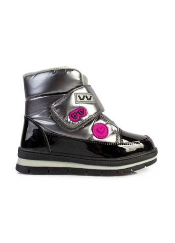 Серые повседневные зимние ботинки детские для девочек бренда 4500016_(1) Weestep
