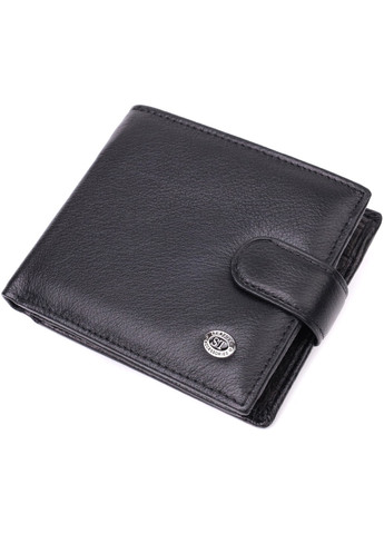 Бумажник мужской среднего размера из натуральной кожи 22473 Черный st leather (277980431)