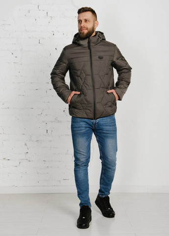 Оливкова (хакі) демісезонна чоловіча демісезонна куртка великого розміру SK