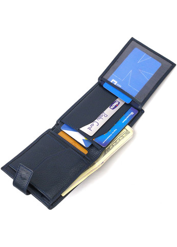 Привабливий горизонтальний гаманець для чоловіків із натуральної шкіри флотар 21894 Синій Canpellini (259829956)