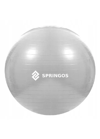 М'яч для фітнесу (фітбол) 75 см Anti-Burst FB0008 Grey Springos (258329378)