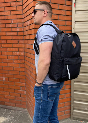 Мужской женский черный городской рюкзак портфель Romb Vlax No Brand (258965543)