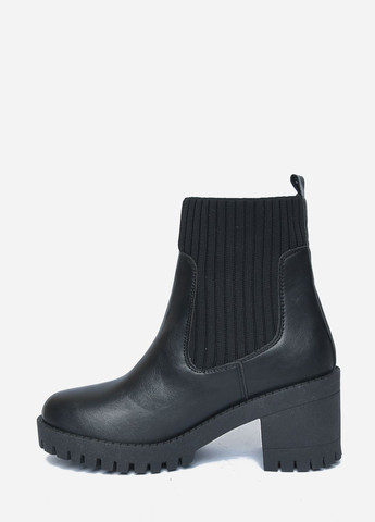 Осенние ботинки женские демисезонные черного цвета дезерты Let's Shop без декора из искусственной кожи