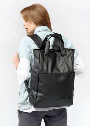 Женская сумка-рюкзак Shopper черная Sambag (260163035)