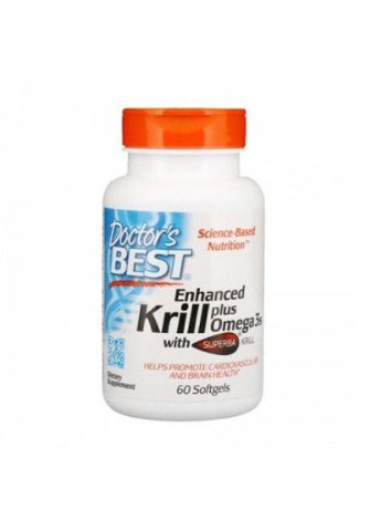 Enhanced Krill Plus Omega3s with Superba Krill 60 Softgels Doctor's Best (256723869)