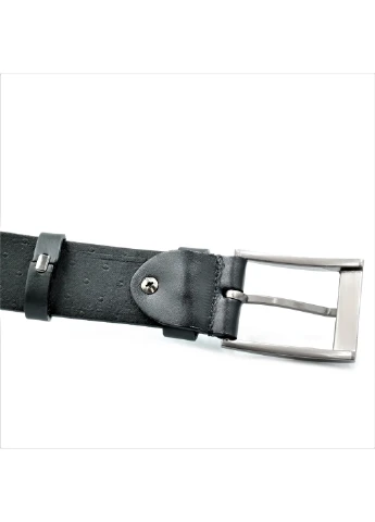 Ремень мужской кожаный Weatro Черный 115,120 см lmn-mk33ua-011 Le-Mon (272596480)