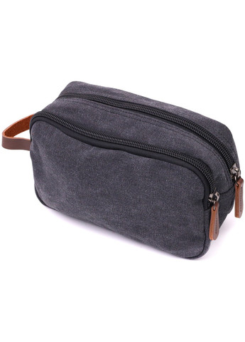 Стильна барсетка для чоловіків на два відділення з якісного текстилю 22233 Чорний Vintage (267948765)