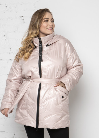 Пудровая демисезонная женская демисезонная куртка большого размера SK