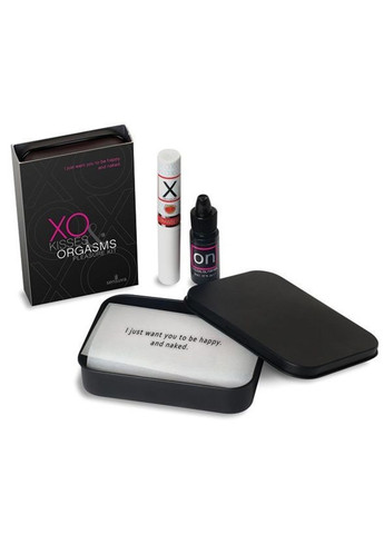Подарочный набор XO Kisses & Orgasms (бальзам для губ с феромонами и жидкий вибратор) Sensuva (269007086)