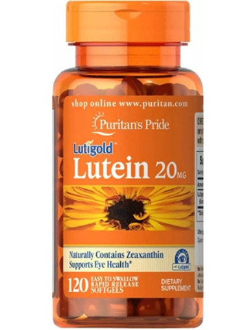 Puritan's Pride Lutein 20 mg with Zeaxanthin 120 Softgels Puritans Pride (256725770)
