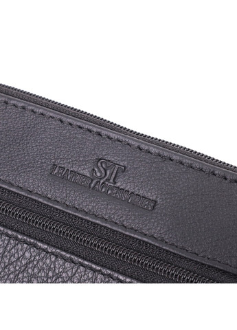 Вместительная кожаная ключница на молнии 22556 Черный st leather (277980550)