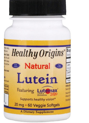Lutein 20 mg 60 Veg Softgels Healthy Origins (256722682)