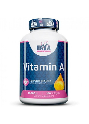 Vitamin A 10000 IU 100 Softgels Haya Labs (259967138)