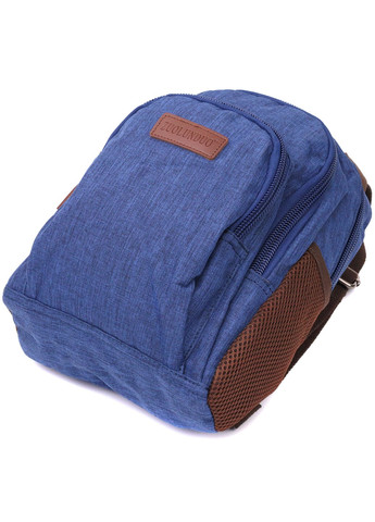 Надійний рюкзак з поліестру з великою кількістю кишень 22146 Синій Vintage (267925284)