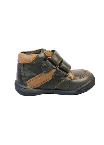 Коричневые осенние кожаные ботиночки для мальчика 19 коричневый Dombi