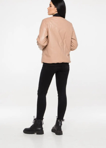 Бежева демісезонна подовжена куртка жіноча демісезонна SK