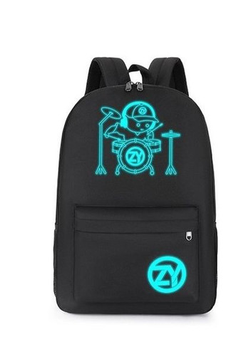 Фосфорный рюкзак школьный портфель мужской женский светящийся MUSIC с барабанами No Brand (276902691)
