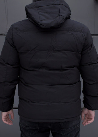 Чорна зимня чорна зимова куртка стьобана батал Vakko